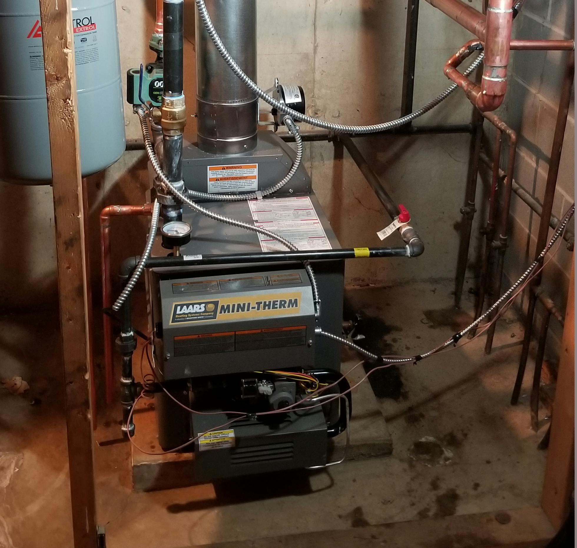 Laars boiler installed by Rescuetek