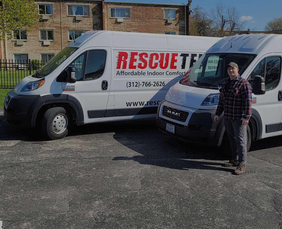 Rescuetek Heating & AC service vans
